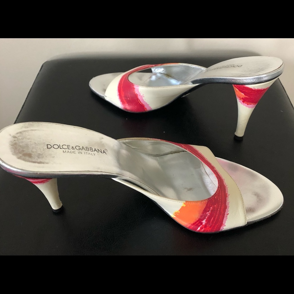 Dolce & Gabbana RARE Paint Stroke Leather Heels